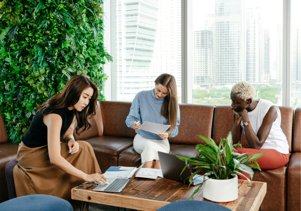 Colleagues Looking at a Document